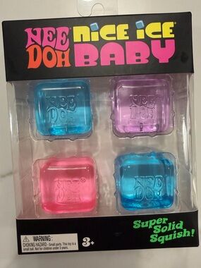 NeeDoh Nice Ice Baby 4 pack  Pink & Blue & purple
